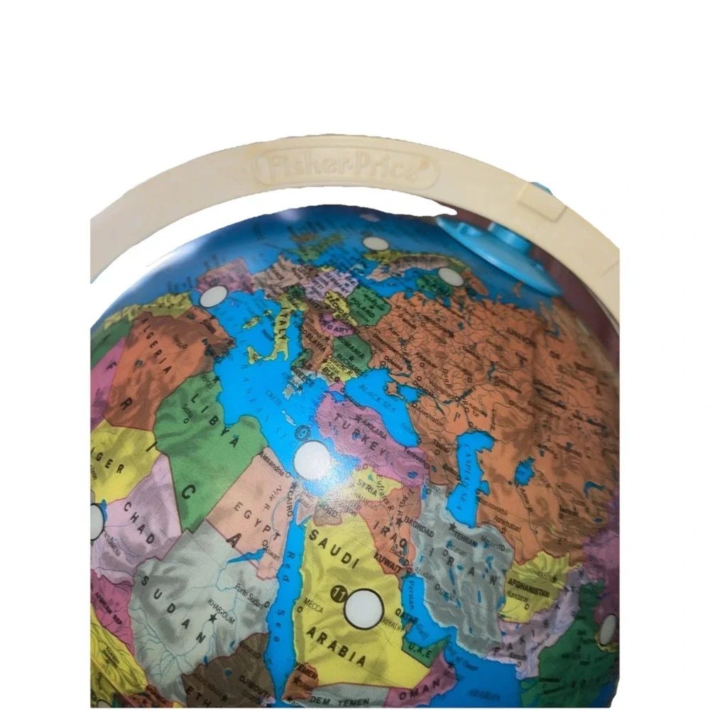 Vintage 1988 Fisher Price World Globe Illuminated Educational Viewfinder‎ Works